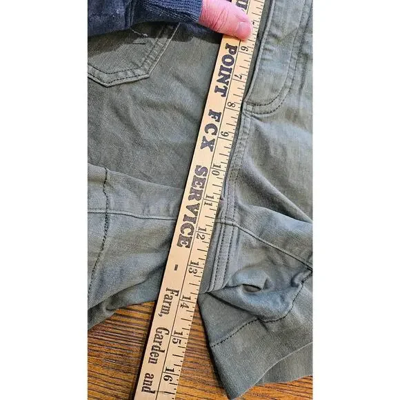 Simply Vera Wang Mid Rise Shorts Denim Bottoms Womens Plus Size 16 Olive Green - Picture 7 of 8